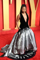 Dominique Fishback two tone prom dress 2024 Oscars after party 