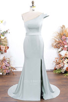 dusty sage fit flare split dress