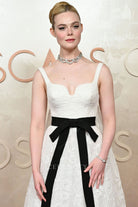 Elle Fanning 2025 Oscars red carpet sweetheart neck dress
