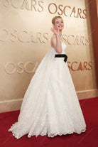 Elle Fanning lace Watteau 2025 Oscars red carpet dress