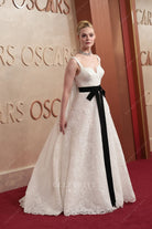 Elle Fanning wide straps 2025 Oscars red carpet dress