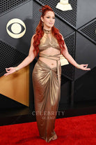 Elley Duhé floor length prom dress Grammys red carpet 2024