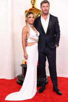 Elsa Pataky sweep train formal dress 2024 Oscars red carpet