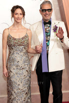 Emilie Livingston thin straps 2025 Oscars red carpet dress