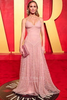 Emily Blunt lace a line prom dress 2024 Oscars after party