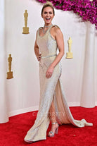 Emily Blunt panel train formal dress 2024 Oscars red carpet