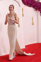 Emily Blunt slit prom dress 2024 Oscars red carpet