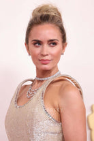 Emily Blunt wide straps prom dress 2024 Oscars red carpet