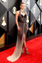 Emma Brooks McAllister glitter formal dress Grammys red carpet 2024