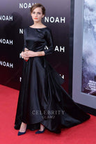 emma watson boat neck dressl noah new york premiere 2014