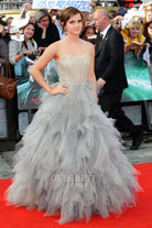 emma watson grey a line ballgown harry potter deathly hallows london premiere 2011