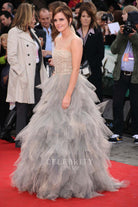 emma watson sweep train dress harry potter deathly hallows london premiere 2011