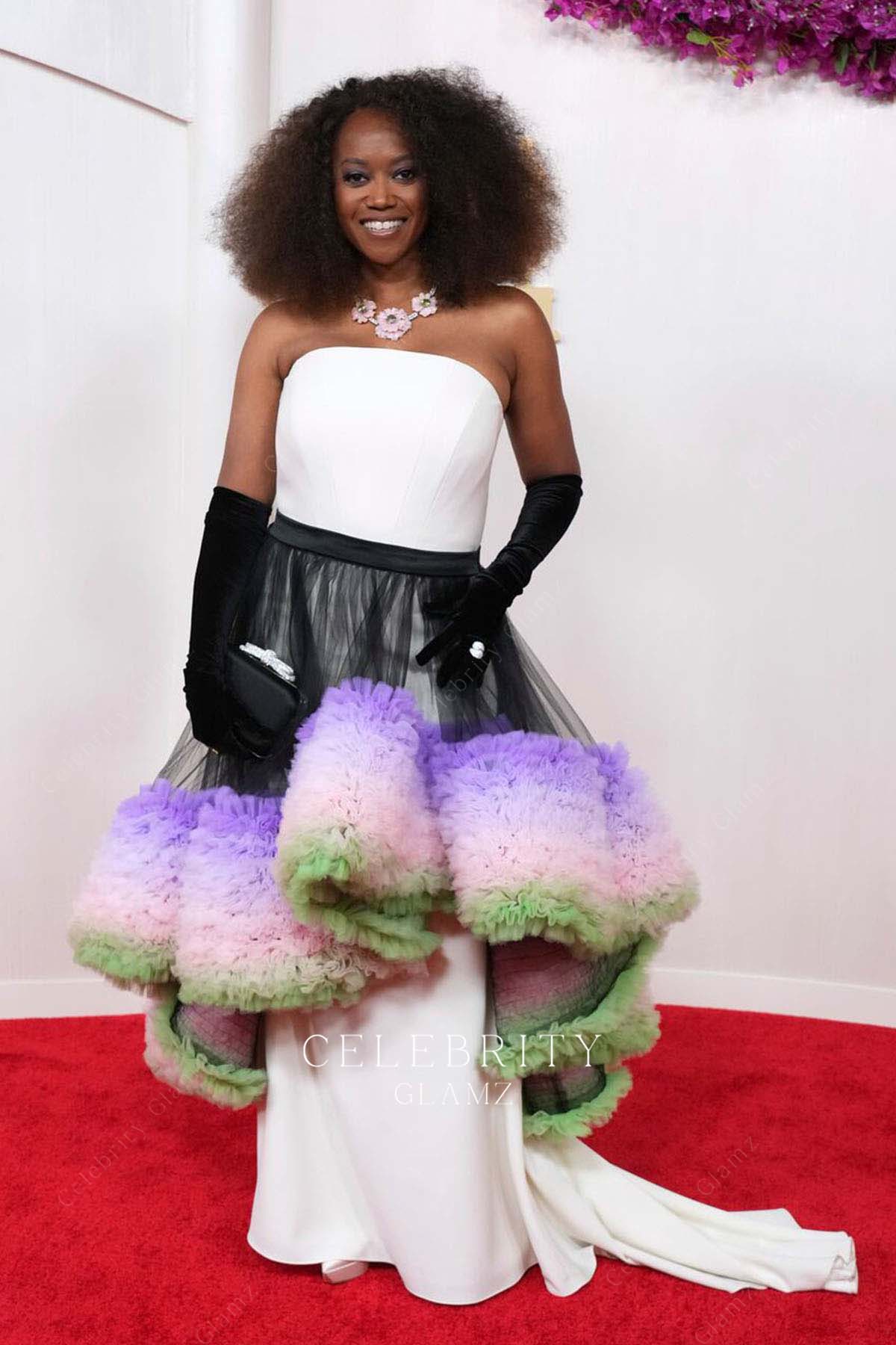 Erika Alexander overskirt prom dress 2024 Oscars red carpet