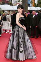 Eva Green glitter unique pattern tulle prom dress Cannes film festival red carpet 2024