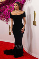 Eva Longoria black mermaid prom dress 2024 Oscars red carpet