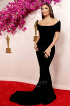 Eva Longoria court train prom dress 2024 Oscars red carpet