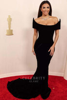 Eva Longoria off shoulder prom dress 2024 Oscars red carpet