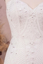 exquisite handsewn rhinestone lace bridal dress
