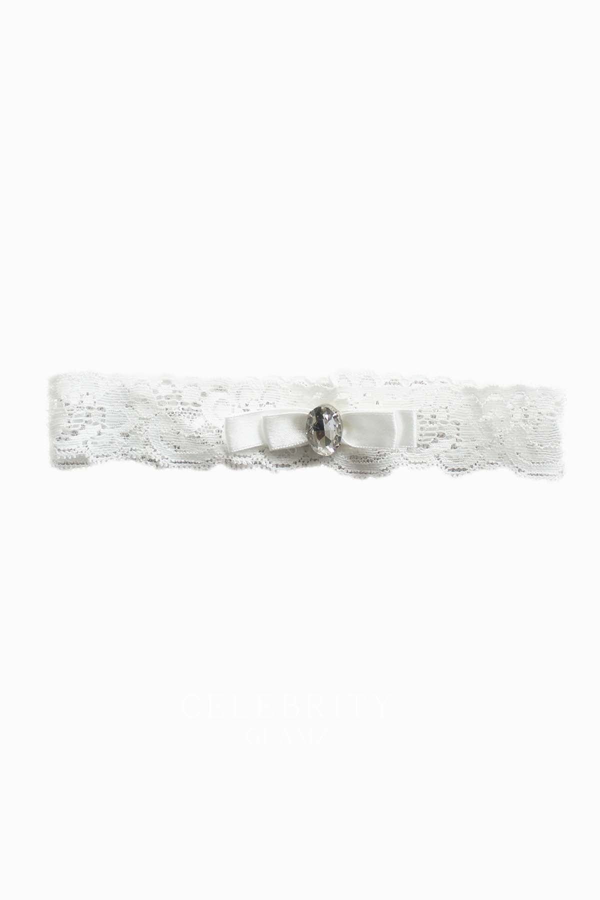 eyelash lace bowknot wedding garter