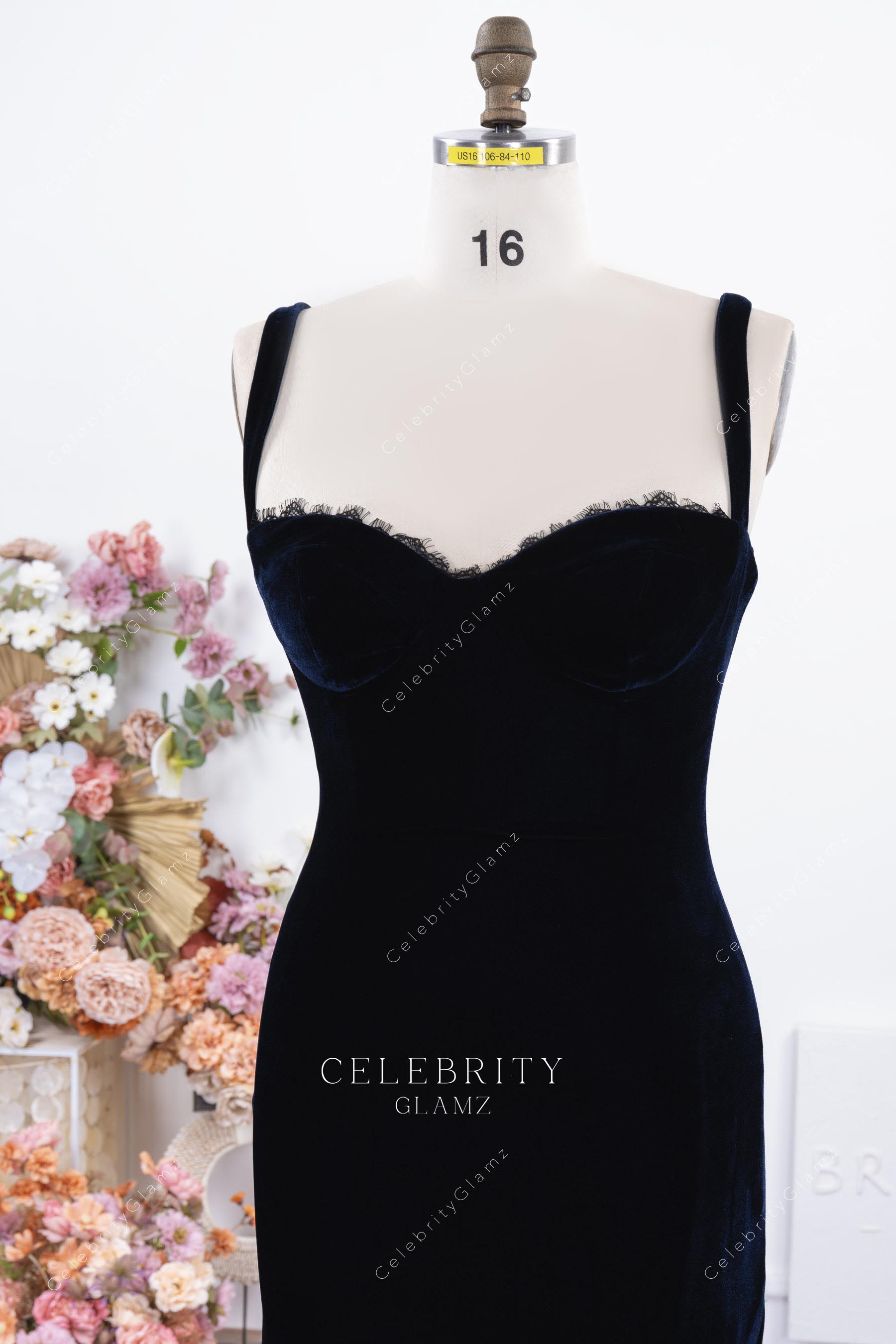 eyelash lace sweetheart neck evening dress