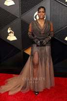 Fantasia Barrino a line prom dress Grammys red carpet 2024