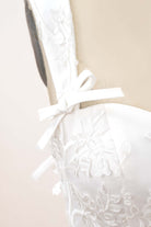floral lace bowknot bridal dress