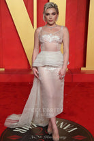 Florence Pugh peplum prom dress 2024 Oscars after party