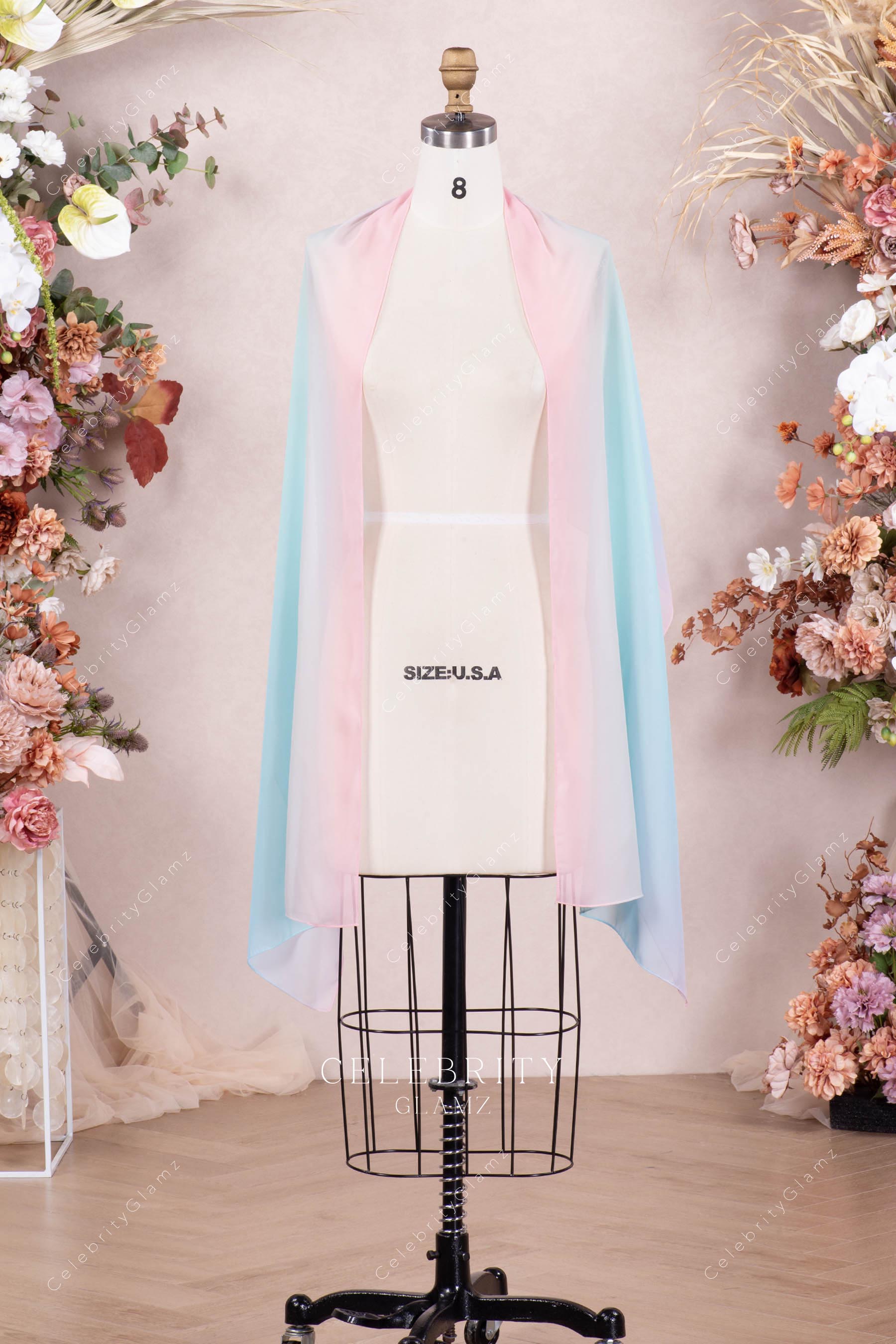 flowing ombre evening shawl 