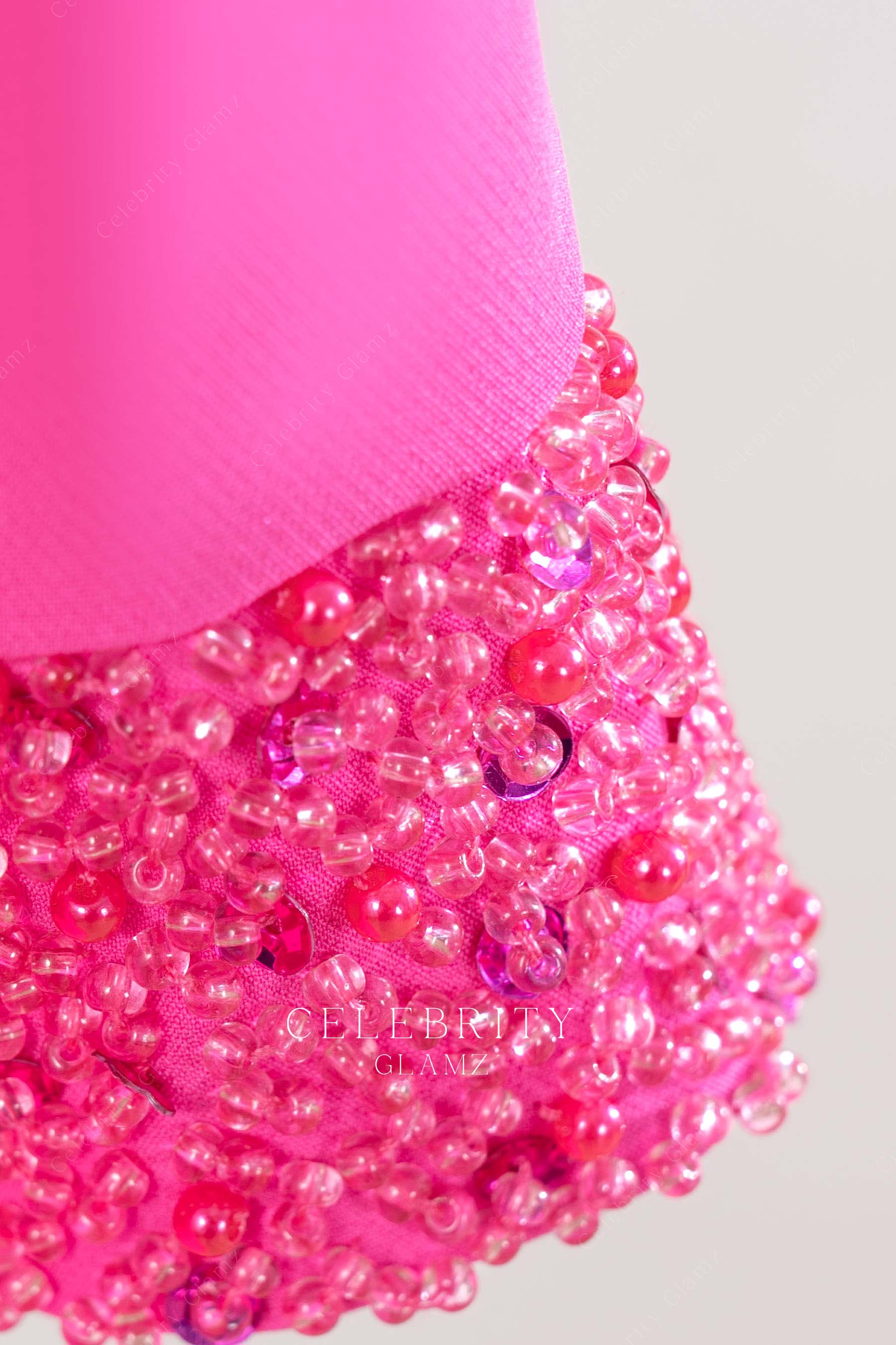 fuchsia beaded cuff mother off bride dress