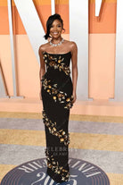 Gabrielle Union black 2025 Vanity Oscars party sheath dress