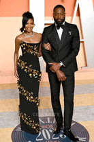 Gabrielle Union gold embellishment 2025 Vanity fair Oscars party dress