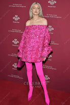 Gigi Hadid pink off shoulder dress 2022 prince trust gala