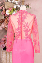glitter sequin sheer back formal dress