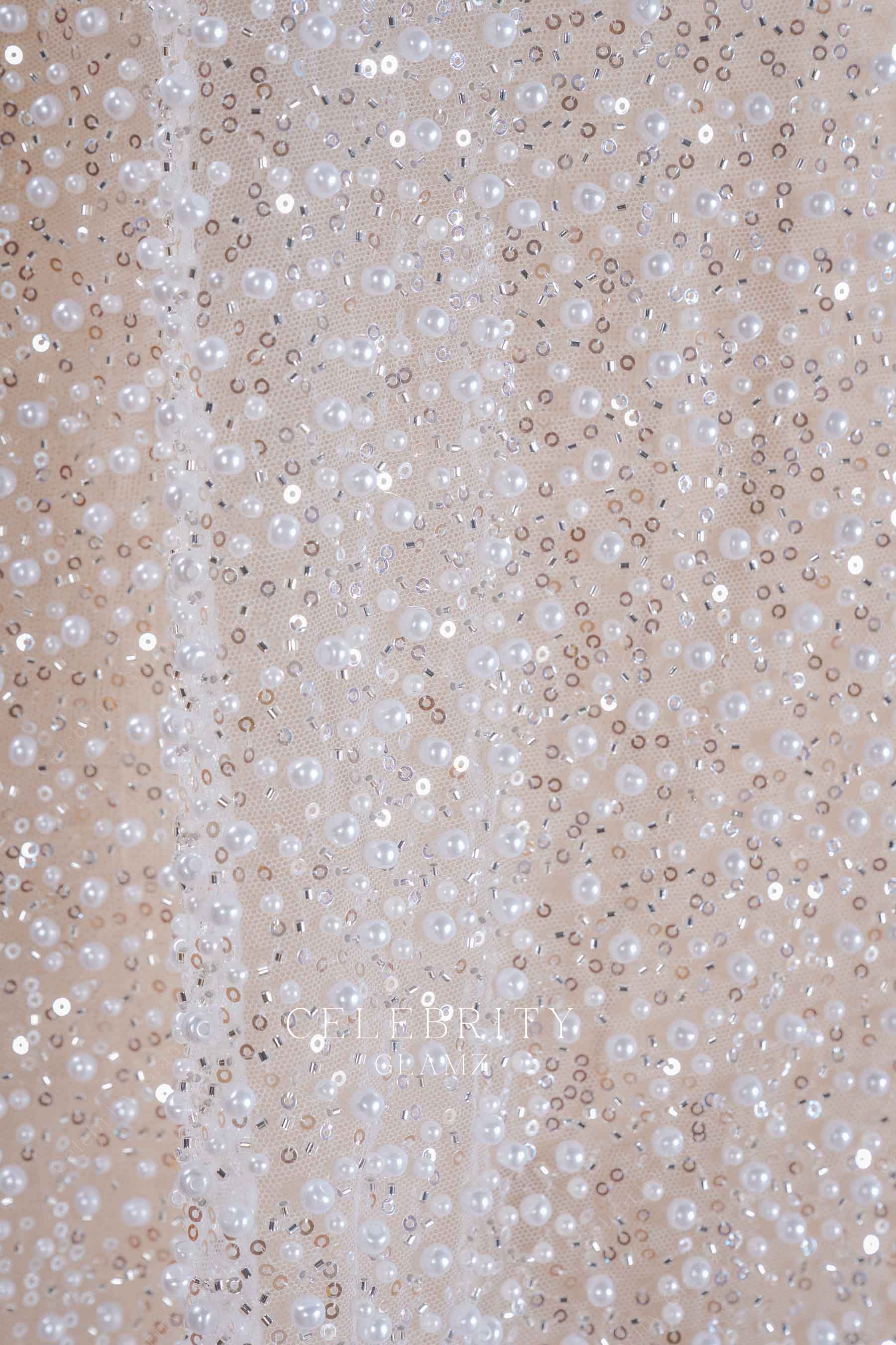 glitter sequin wedding dress fabric