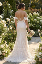godet mermaid wedding dress