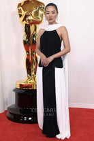 Greta Lee two tone prom dress 2024 Oscars red carpet
