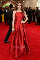 Hailee Steinfeld red a line dress met gala 2015