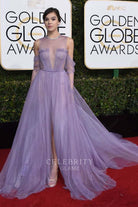 Hailee Steinfeld slit a line dress golden globes 2017