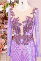 hand sewn crystals formal dress