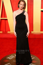 Hannah Einbinder black fit flare prom dress 2024 Oscars after party