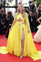Heidi Klum cape sleeves 2023 Cannes film festival dress