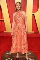 Helen Hunt glitter a line prom dress 2024 Oscars after party
