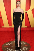 Hunter Schafer sheath prom dress 2024 Oscars after party
