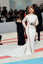 Ice Spice white mermaid 2023 met gala dress