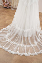 illusion court train boho wedding dress