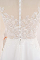 illusion lace back wedding dress