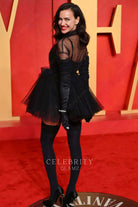 Irina Shayk a line prom dress 2024 Oscars after party