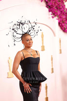 Jacqueline Stewart thin straps prom dress 2024 Oscars red carpet