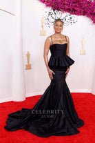 Jacqueline Stewart trumpet prom dress 2024 Oscars red carpet