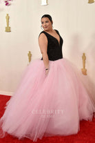 Janae Collins two tone prom dress 2024 Oscars red carpet 